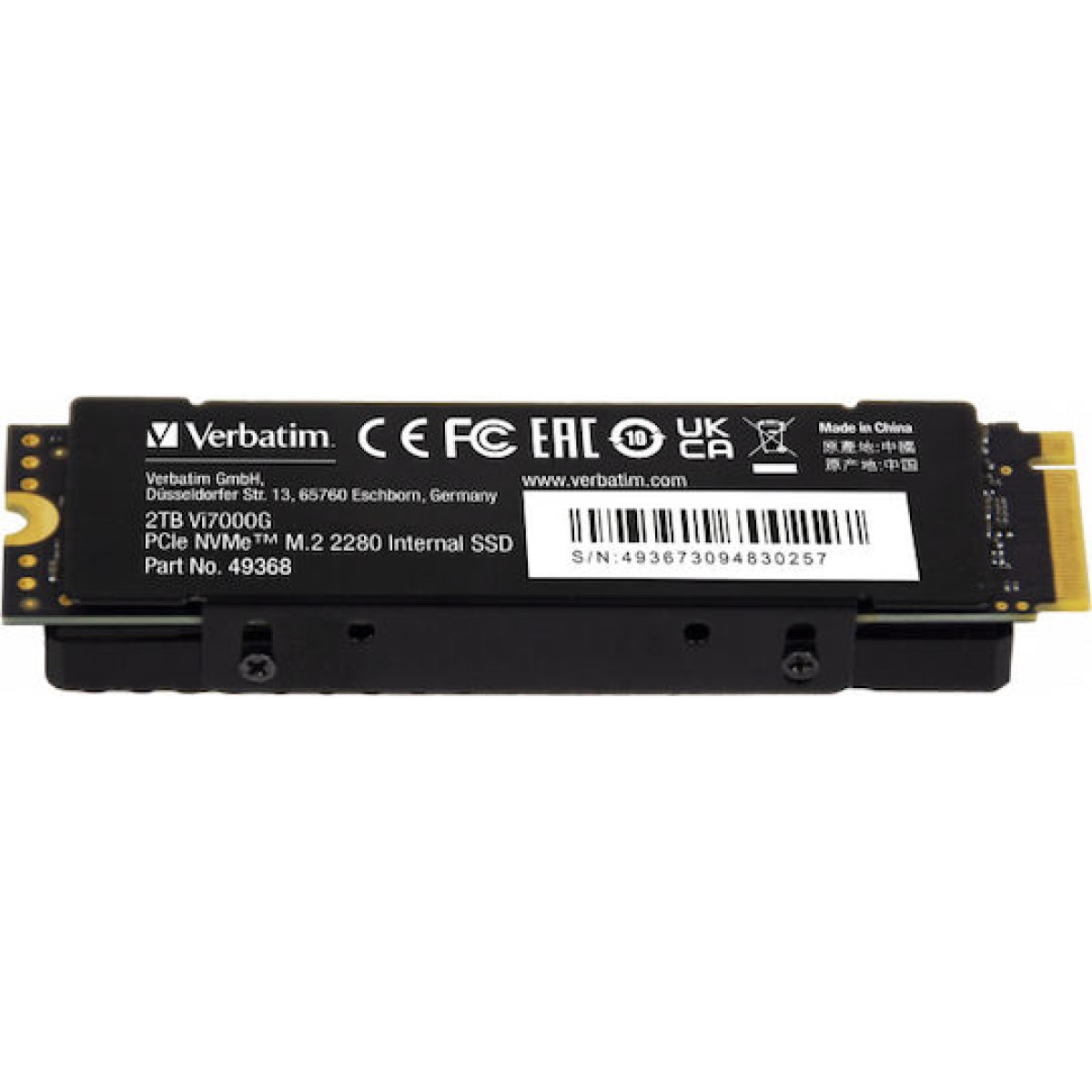 Verbatim Vi7000 PCle SSD 2TB M.2 NVMe PCI Express 4.0