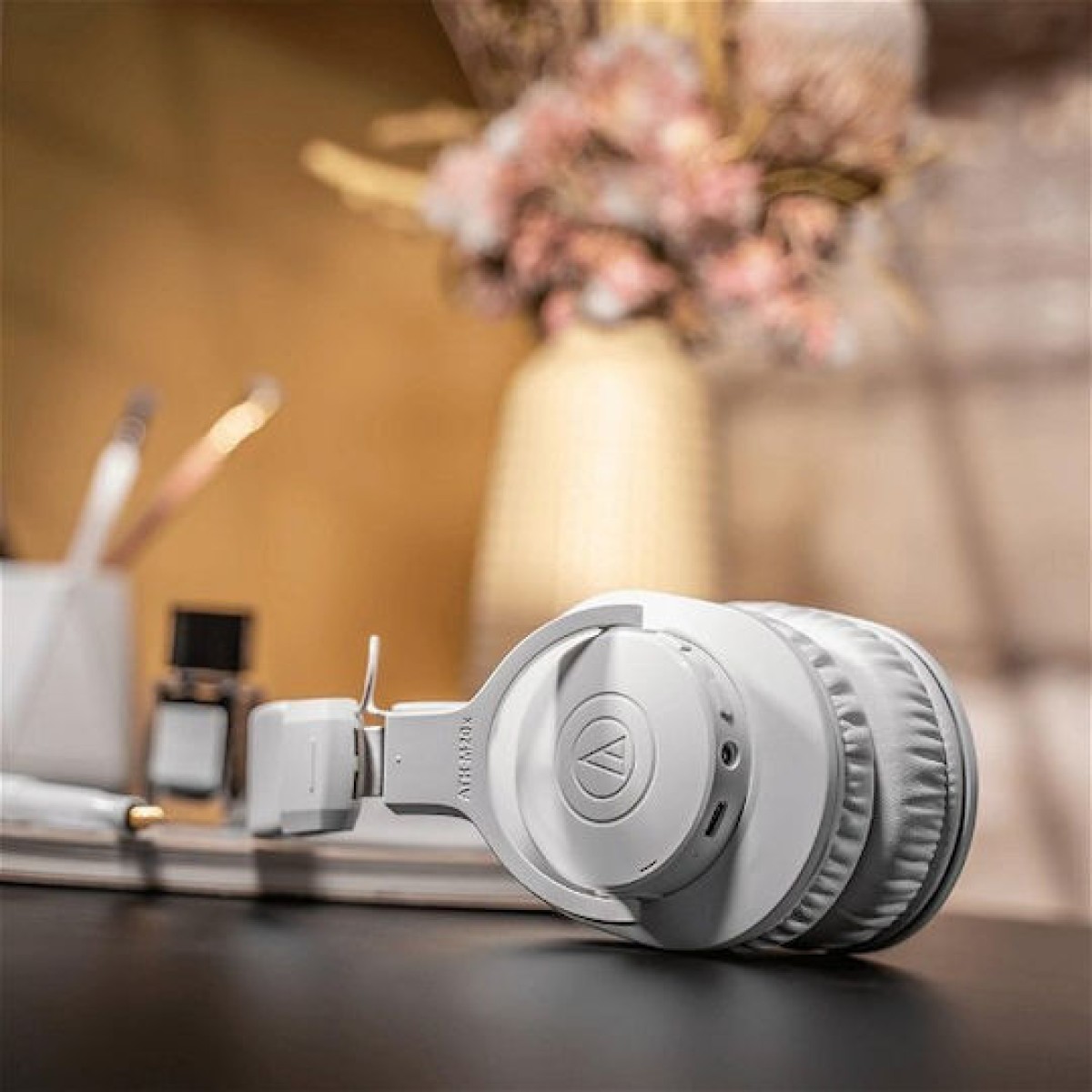 Audio Technica ATH-M20xBT Ασύρματα / Ενσύρματα Over Ear Ακουστικά με 60 ώρες Λειτουργίας Λευκά