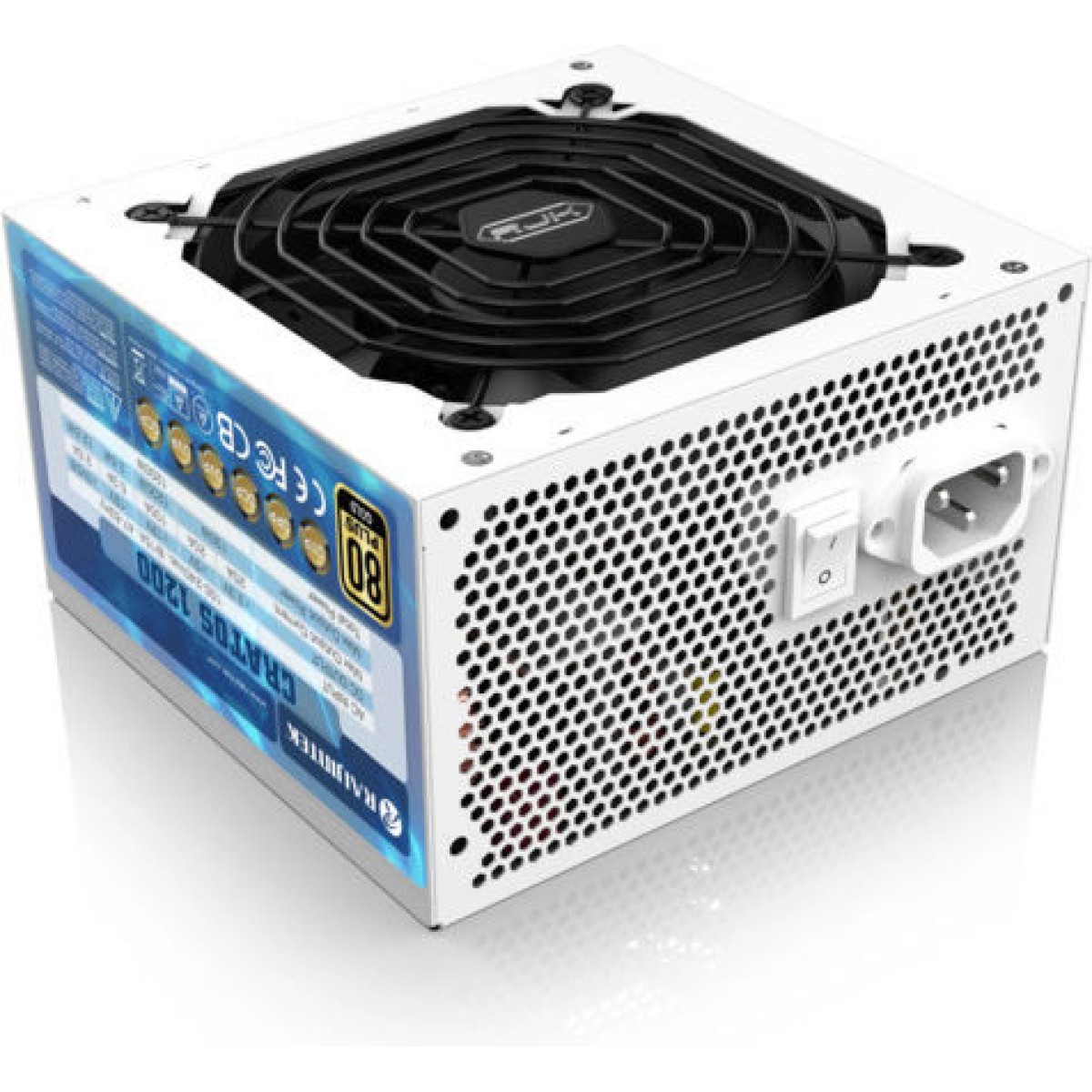 Raijintek Cratos 1200W Λευκό Τροφοδοτικό Υπολογιστή Full Modular 80 Plus Gold
