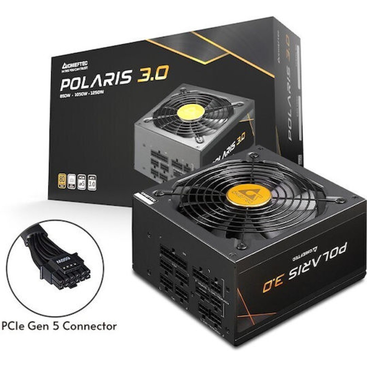Chieftec Polaris 3.0 1250W Μαύρο Τροφοδοτικό Υπολογιστή Full Modular 80 Plus Gold