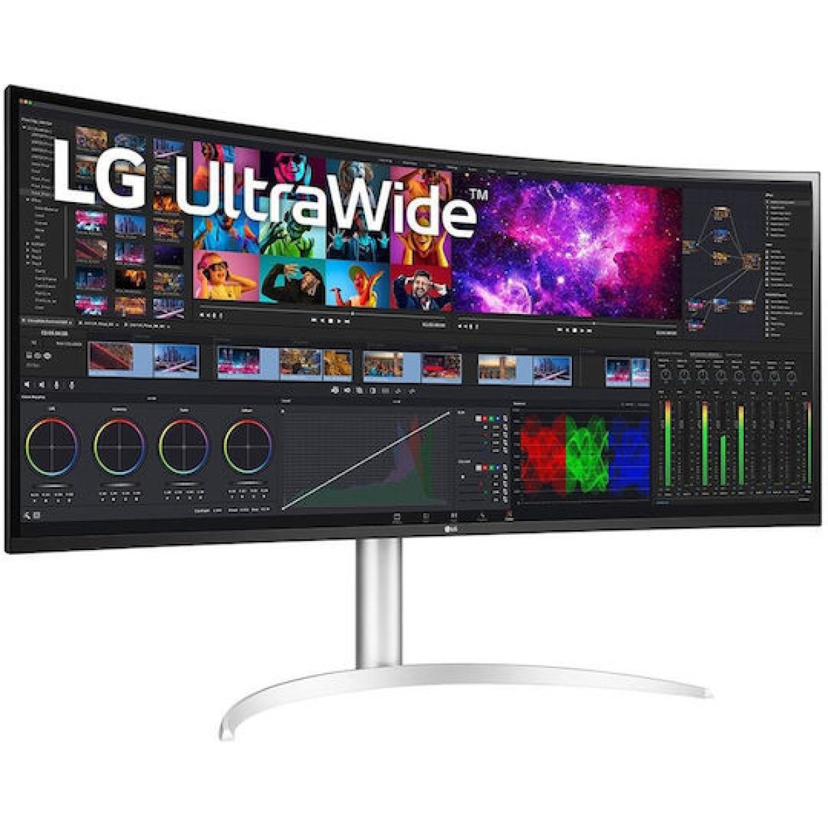 LG 40WP95XP-W Ultrawide IPS HDR Curved Monitor 39.7