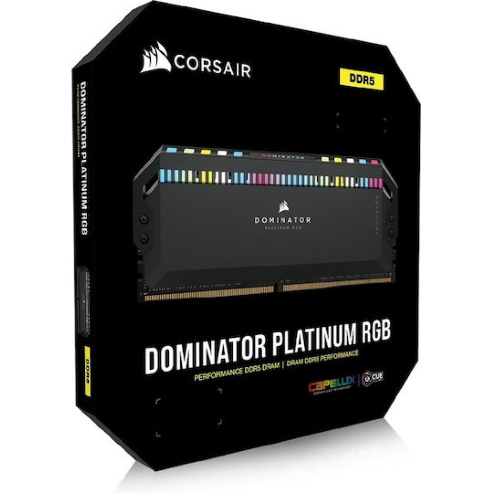 Corsair Dominator Platinum RGB DDR5 64GB RAM με 2x32GB Modules και Ταχύτητα 6600 για Desktop