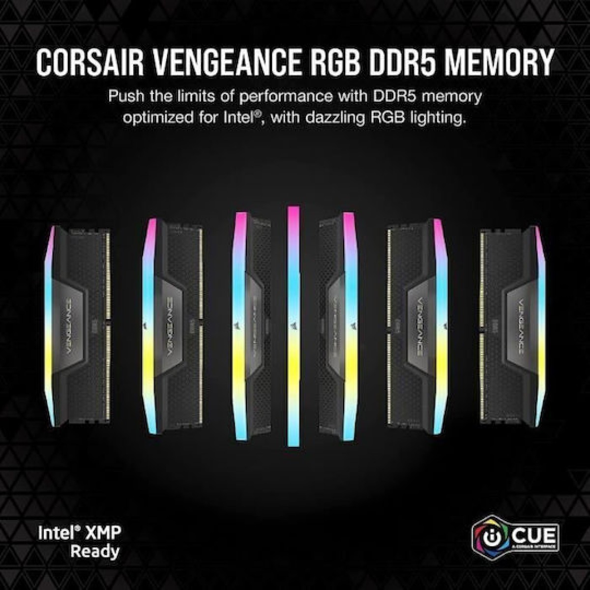 Corsair Vengeance RGB DDR5 64GB RAM με 2x32GB Modules και Ταχύτητα 6400 για Desktop