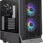 Thermaltake Ceres 300 TG Gaming Midi Tower Κουτί Υπολογιστή με Πλαϊνό Παράθυρο και RGB Φωτισμό Μαύρο