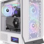 Thermaltake Ceres 300 TG Gaming Midi Tower Κουτί Υπολογιστή με Πλαϊνό Παράθυρο και RGB Φωτισμό Λευκό