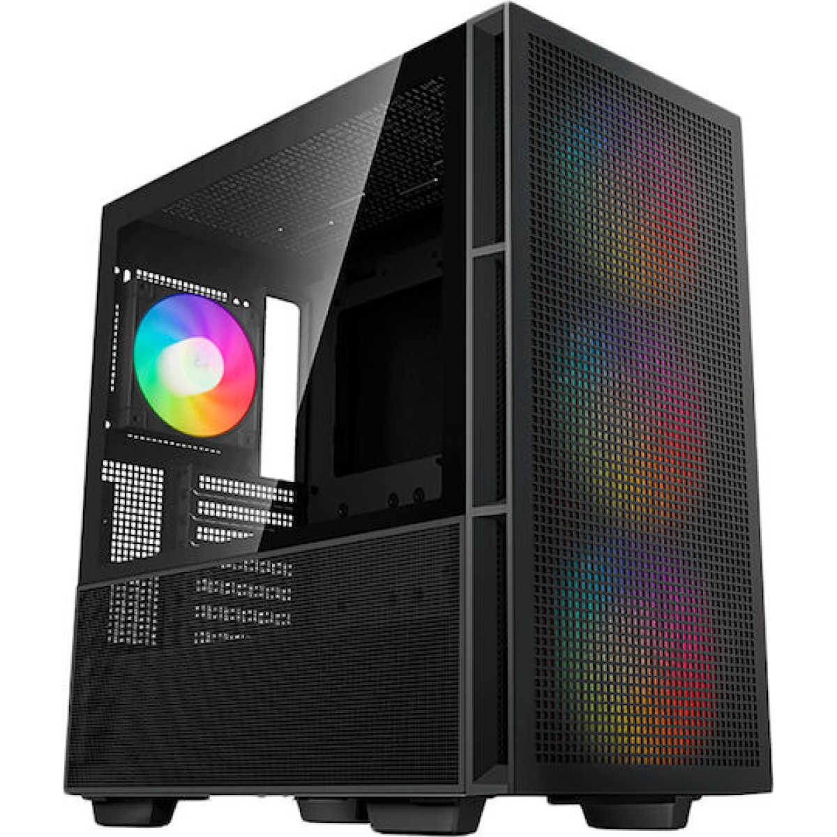 Deepcool CH560 Gaming Midi Tower Κουτί Υπολογιστή με Πλαϊνό Παράθυρο και RGB Φωτισμό Μαύρο