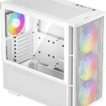 Deepcool CH560 Gaming Midi Tower Κουτί Υπολογιστή με Πλαϊνό Παράθυρο και RGB Φωτισμό Λευκό