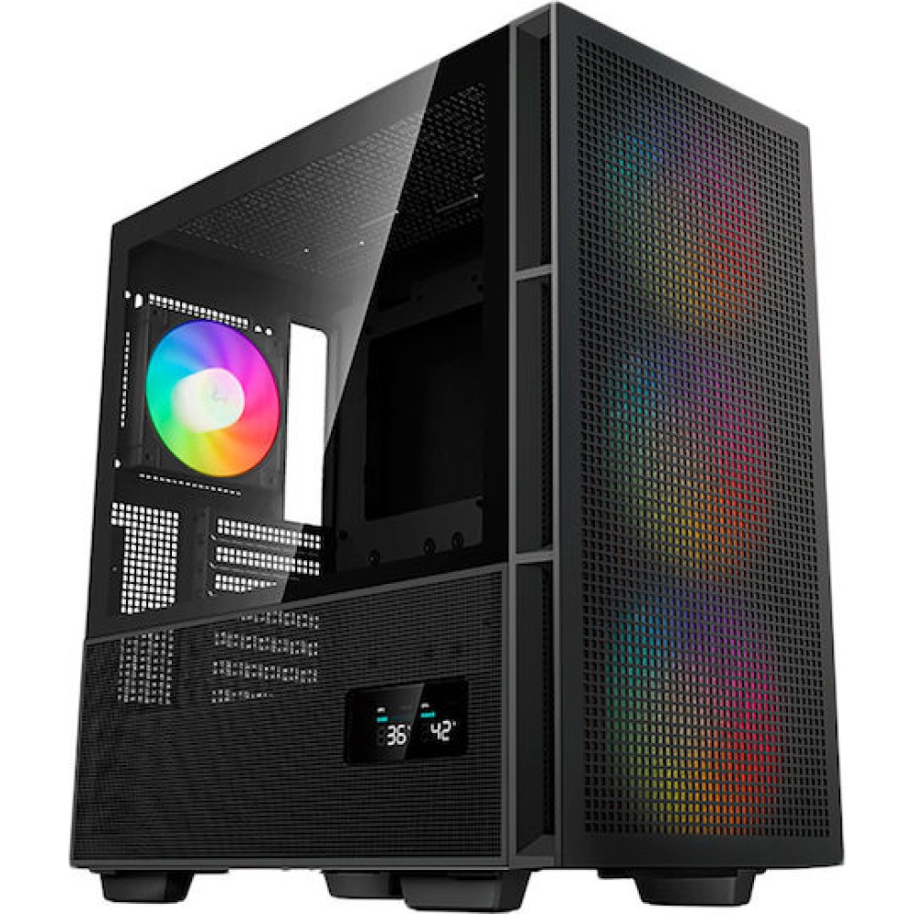 Deepcool CH560 Digital Gaming Midi Tower Κουτί Υπολογιστή με Πλαϊνό Παράθυρο και RGB Φωτισμό Μαύρο