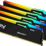 Kingston Fury Beast RGB DDR5 64GB RAM με 4x16GB Modules και Ταχύτητα 6000 για Desktop