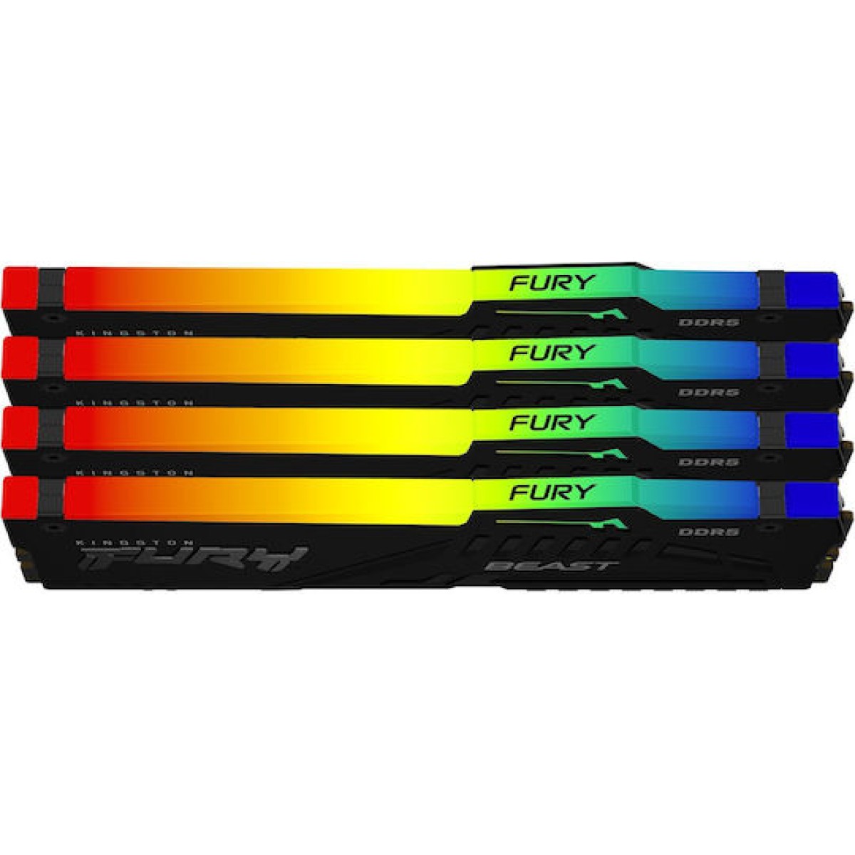 Kingston Fury Beast RGB DDR5 128GB RAM με 4x32GB Modules και Ταχύτητα 5600 για Desktop