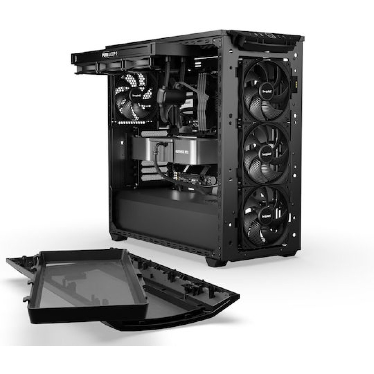 Be Quiet Shadow Base 800 Gaming Full Tower Κουτί Υπολογιστή με Πλαϊνό Παράθυρο Μαύρο