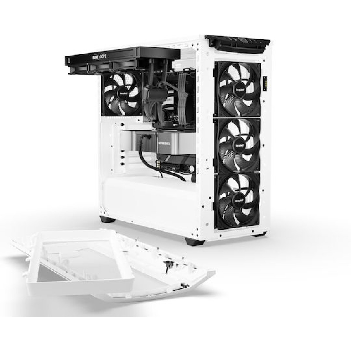 Be Quiet Shadow Base 800 DX Gaming Midi Tower Κουτί Υπολογιστή με Πλαϊνό Παράθυρο και RGB Φωτισμό Λευκό