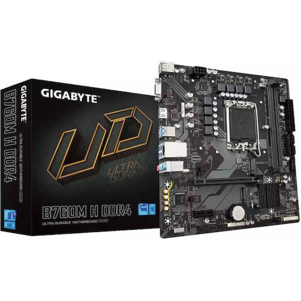 Gigabyte B760M H DDR4 rev. 1.0 Motherboard Micro ATX με Intel 1700 Socket
