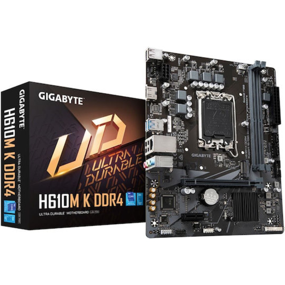 Gigabyte H610M K DDR4 rev. 1.0 Motherboard Micro ATX με Intel 1700 Socket