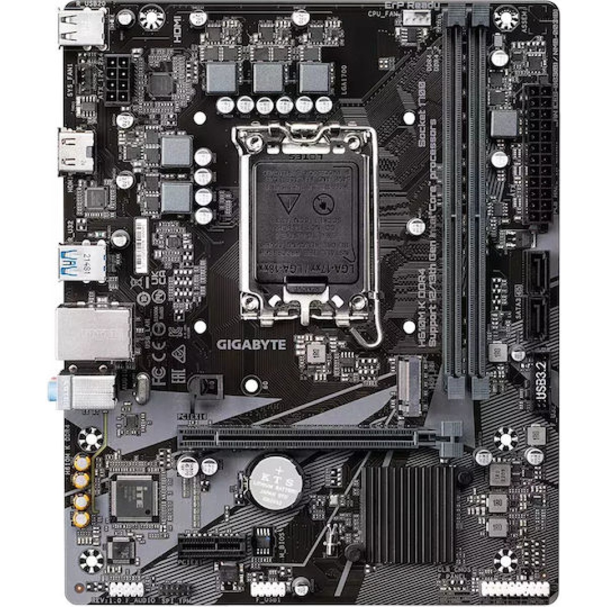 Gigabyte H610M K DDR4 rev. 1.0 Motherboard Micro ATX με Intel 1700 Socket