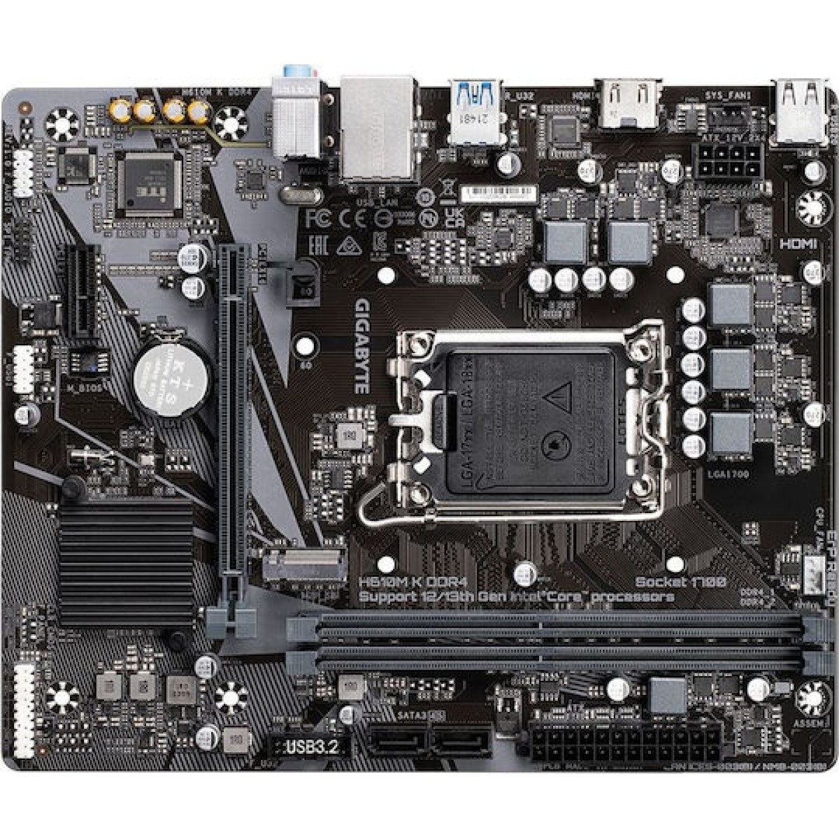 Gigabyte H610M K DDR4 rev. 1.0 Motherboard Micro ATX με Intel 1700 Socket