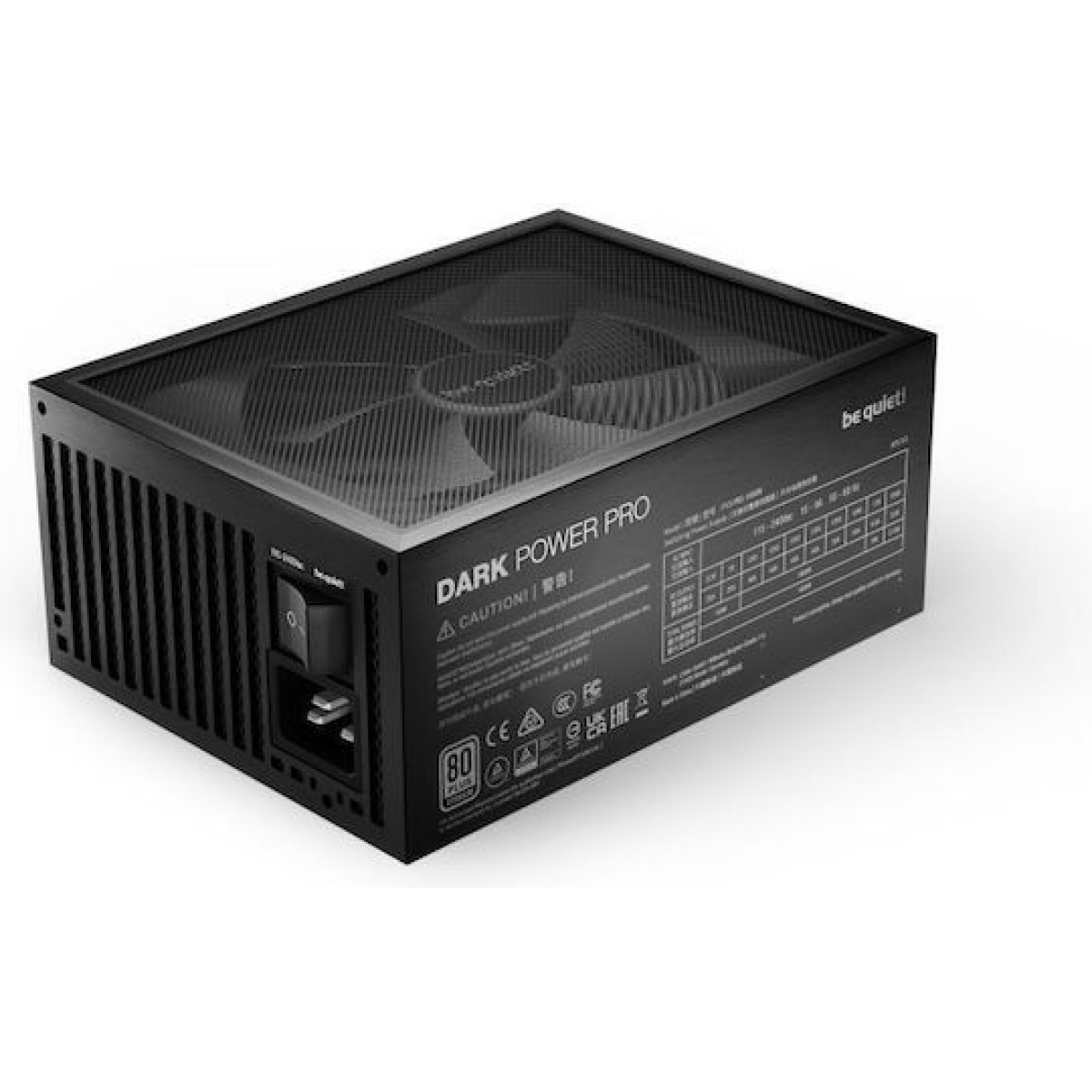 Be Quiet Dark Power Pro 13 1600W Μαύρο Τροφοδοτικό Υπολογιστή Full Modular 80 Plus Titanium