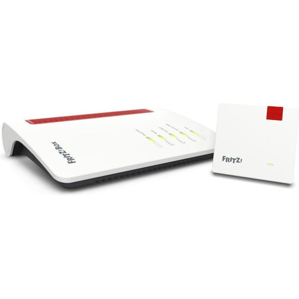 AVM FRITZ!Box 7530 AX & Fritz!Repeater 1200 AX VDSL2 Ασύρματο Modem Router Wi‑Fi 6 με 4 Θύρες Gigabit Ethernet