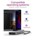 Icy Box IB-DK4061-CPD USB-C Docking Station με HDMI 4K PD Ethernet Γκρι