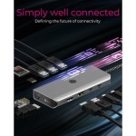 Icy Box IB-DK4061-CPD USB-C Docking Station με HDMI 4K PD Ethernet Γκρι