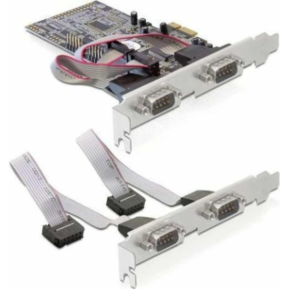 DeLock Κάρτα PCIe σε 4 θύρες RS232 DB9 Serial