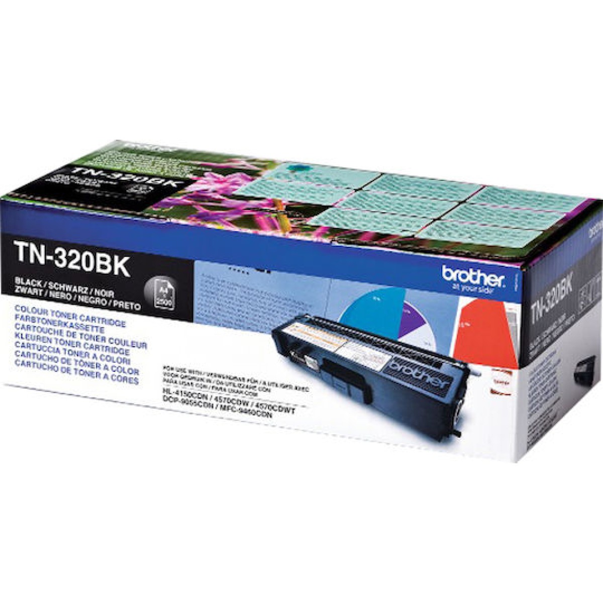 Brother TN-320BK Γνήσιο Toner Laser Εκτυπωτή Μαύρο 2500 Σελίδων (TN-320BK)