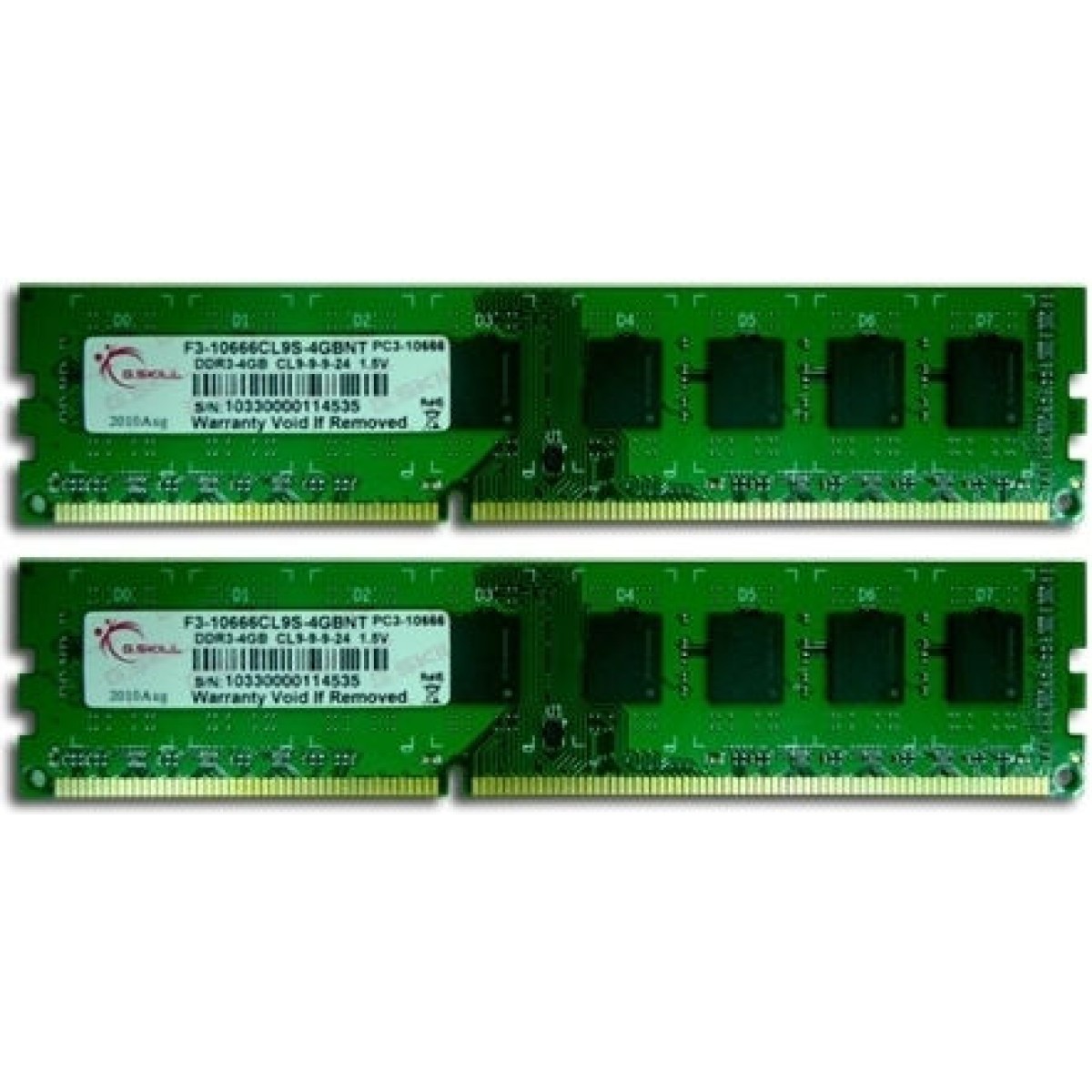 G.Skill Value DDR3 8GB RAM με 2x4GB Modules και Ταχύτητα 1333 για Desktop