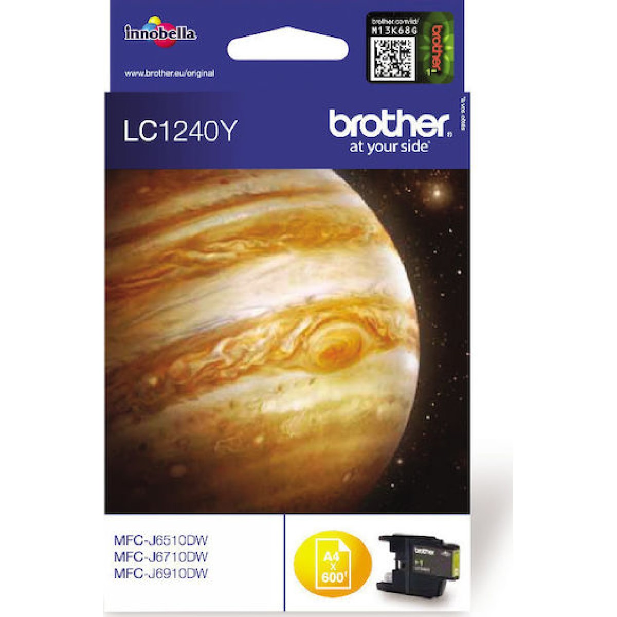 Brother LC1240 Γνήσιο Μελάνι Εκτυπωτή InkJet Κίτρινο (LC-1240Y)