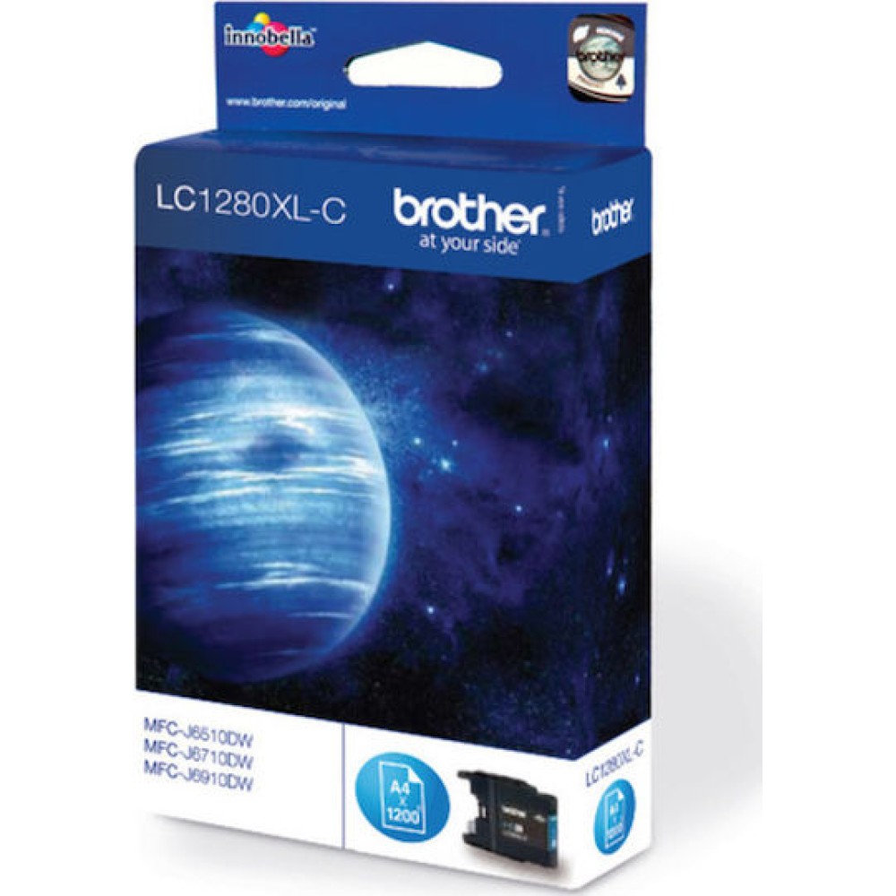 Brother LC1280XL Γνήσιο Μελάνι Εκτυπωτή InkJet Κυανό (LC-1280XLC)