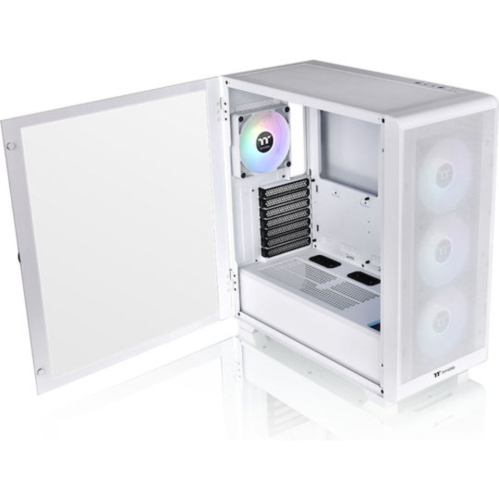 Thermaltake S250 TG ARGB Midi Tower Κουτί Υπολογιστή με Πλαϊνό Παράθυρο Λευκό