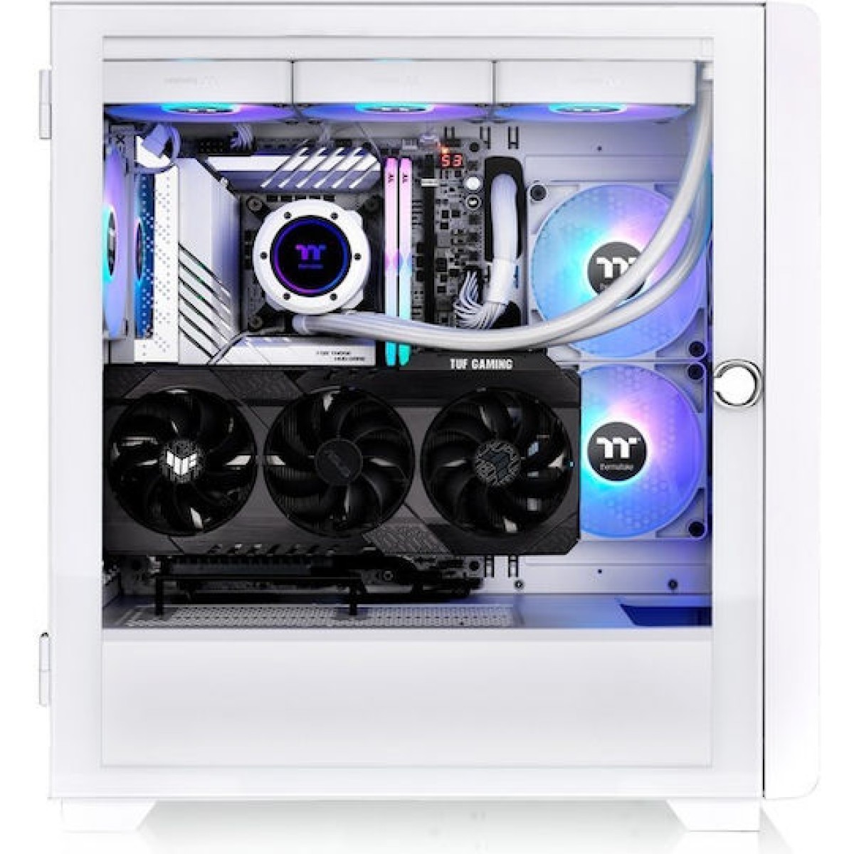 Thermaltake S250 TG ARGB Midi Tower Κουτί Υπολογιστή με Πλαϊνό Παράθυρο Λευκό