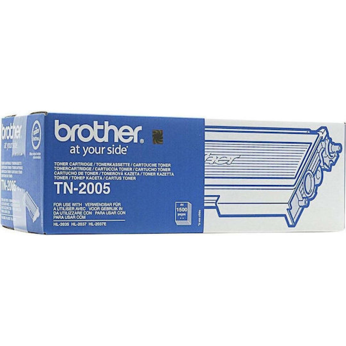 Brother TN-2005 Γνήσιο Toner Laser Εκτυπωτή Μαύρο 1500 Σελίδων (TN-2005)