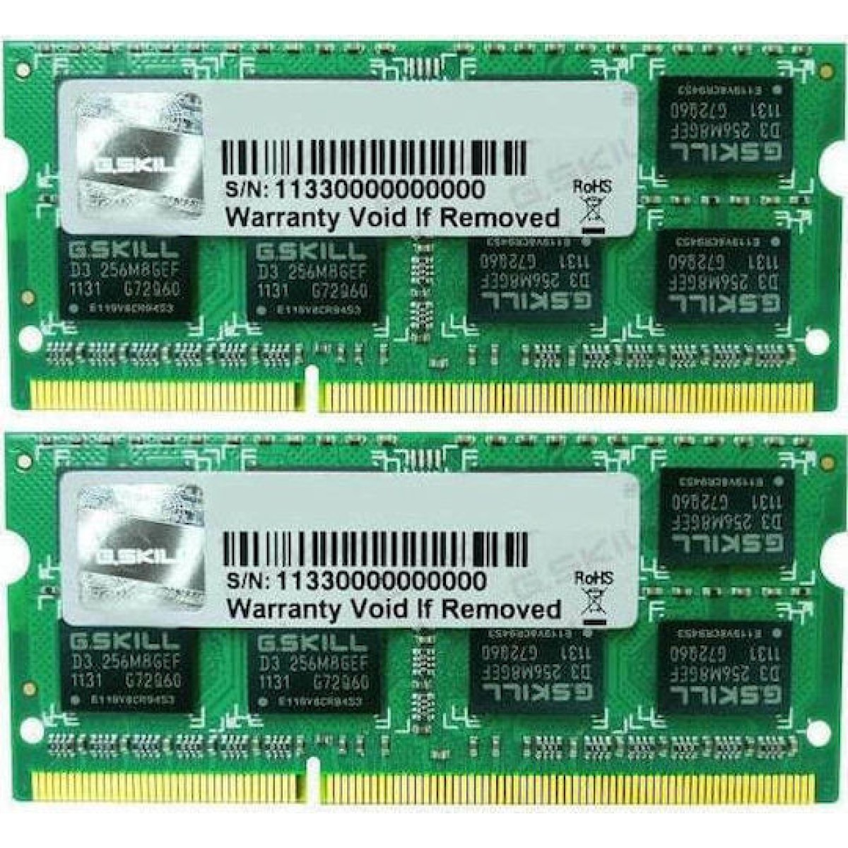 G.Skill DDR3 4GB RAM με 2x2GB Modules και Ταχύτητα 1600 για Laptop