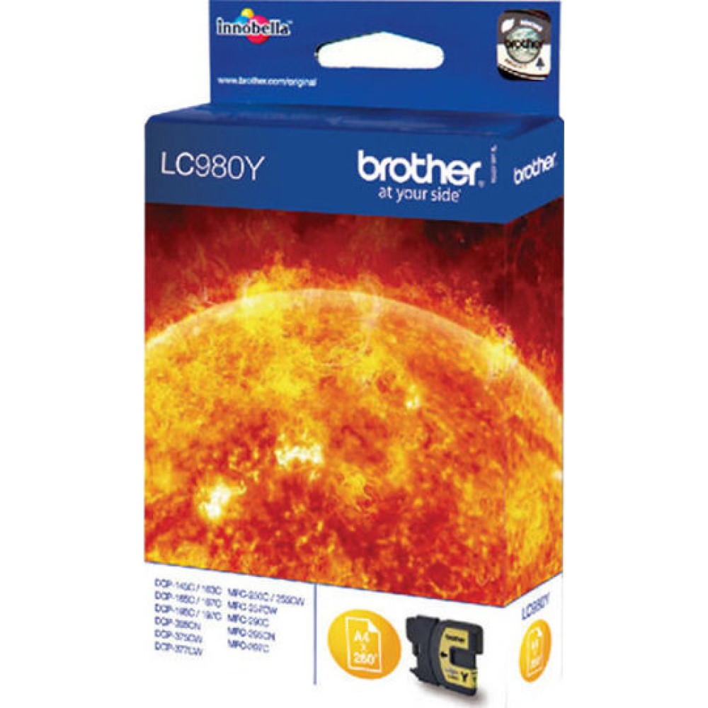 Brother LC980 Γνήσιο Μελάνι Εκτυπωτή InkJet Κίτρινο (LC-980Y)