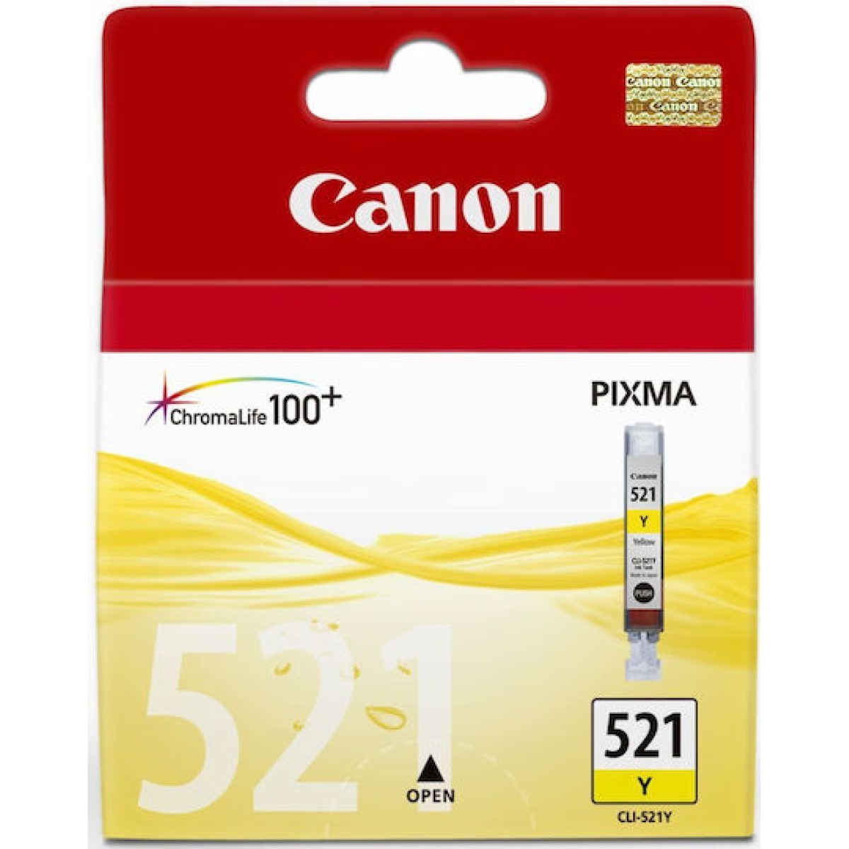 Canon CLI-521 Γνήσιο Μελάνι Εκτυπωτή InkJet Κίτρινο (2936B001)