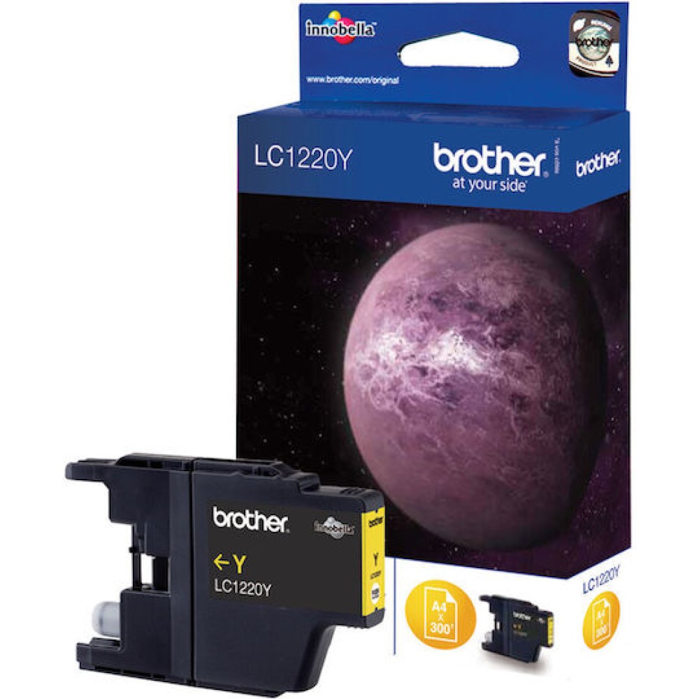Brother LC1220 Γνήσιο Μελάνι Εκτυπωτή InkJet Κίτρινο (LC-1220Y)