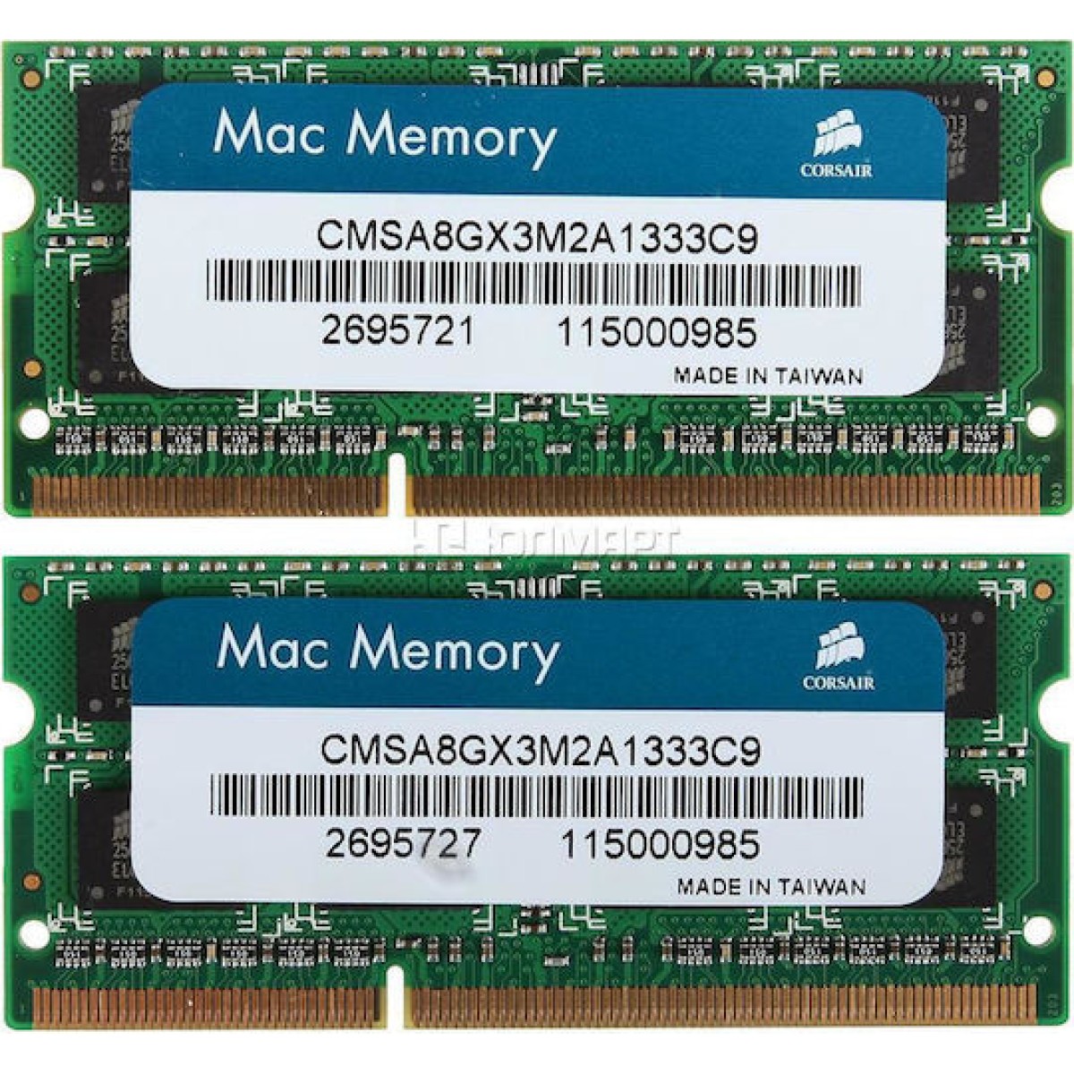 Corsair Mac Memory DDR3 8GB RAM με 2x4GB Modules και Ταχύτητα 1333 για Laptop