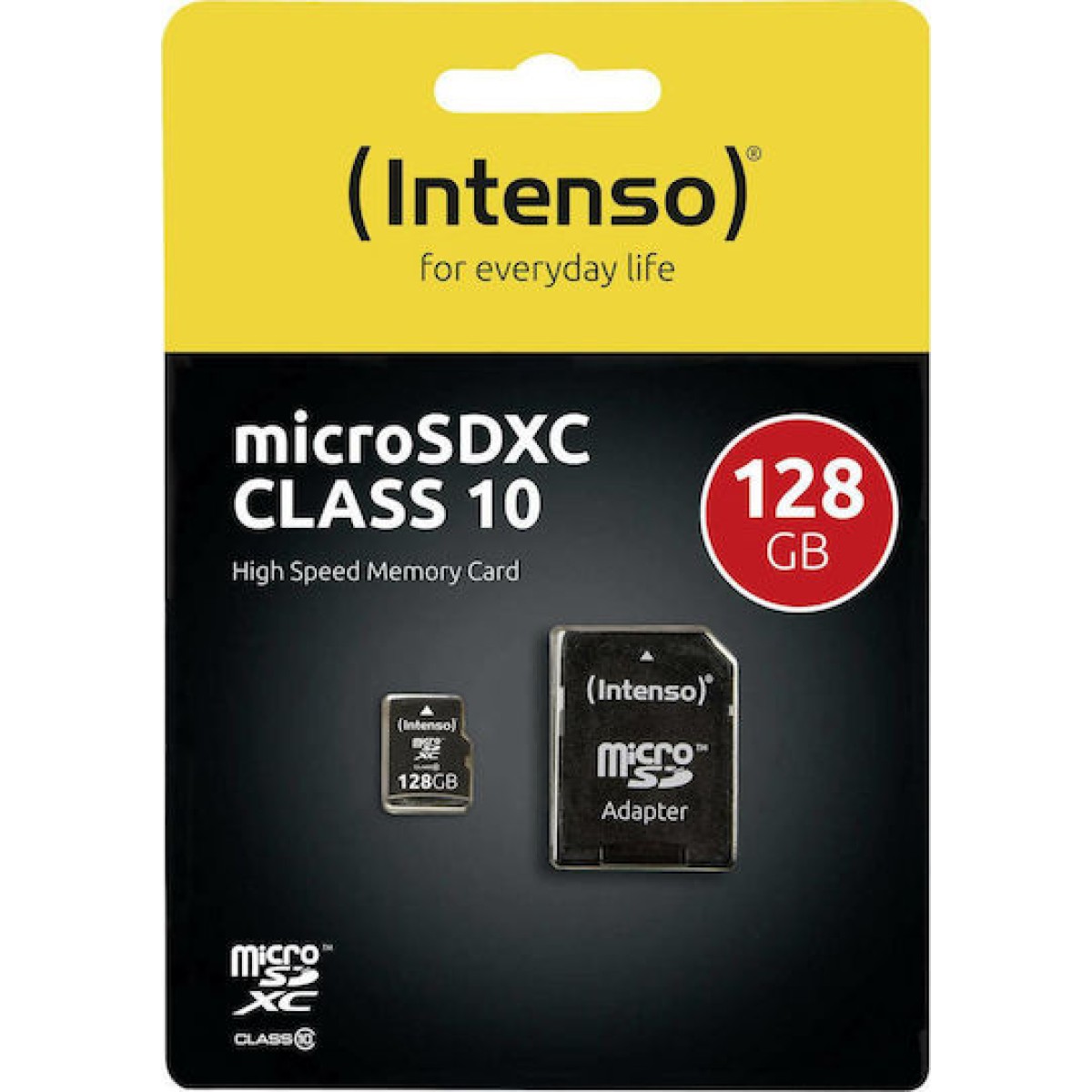 Intenso microSDXC 128GB Class 10 με αντάπτορα