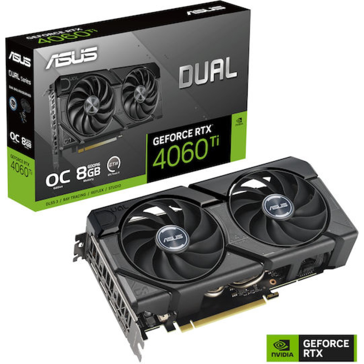 Asus GeForce RTX 4060 Ti 8GB GDDR6 Dual Evo OC Κάρτα Γραφικών