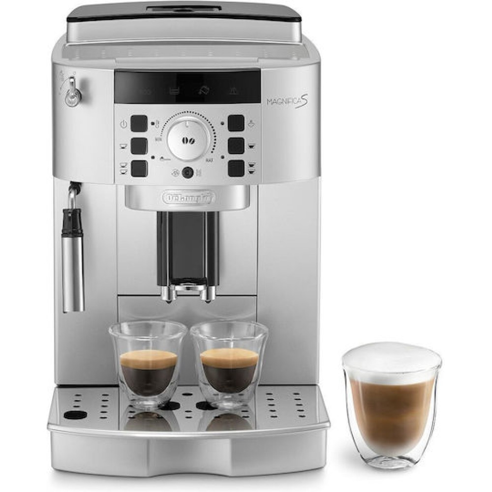 De'Longhi Magnifica S Αυτόματη Μηχανή Espresso 1450W Πίεσης 15bar με Μύλο Άλεσης Ασημί