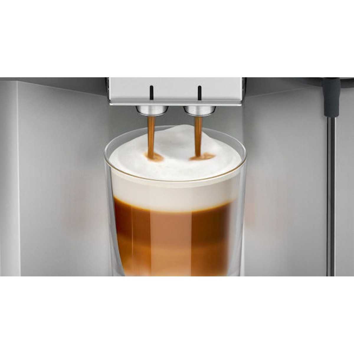Siemens Eq.6 Plus S700 Αυτόματη Μηχανή Espresso 1500W Πίεσης 19bar για Cappuccino με Μύλο Άλεσης Dark Inox