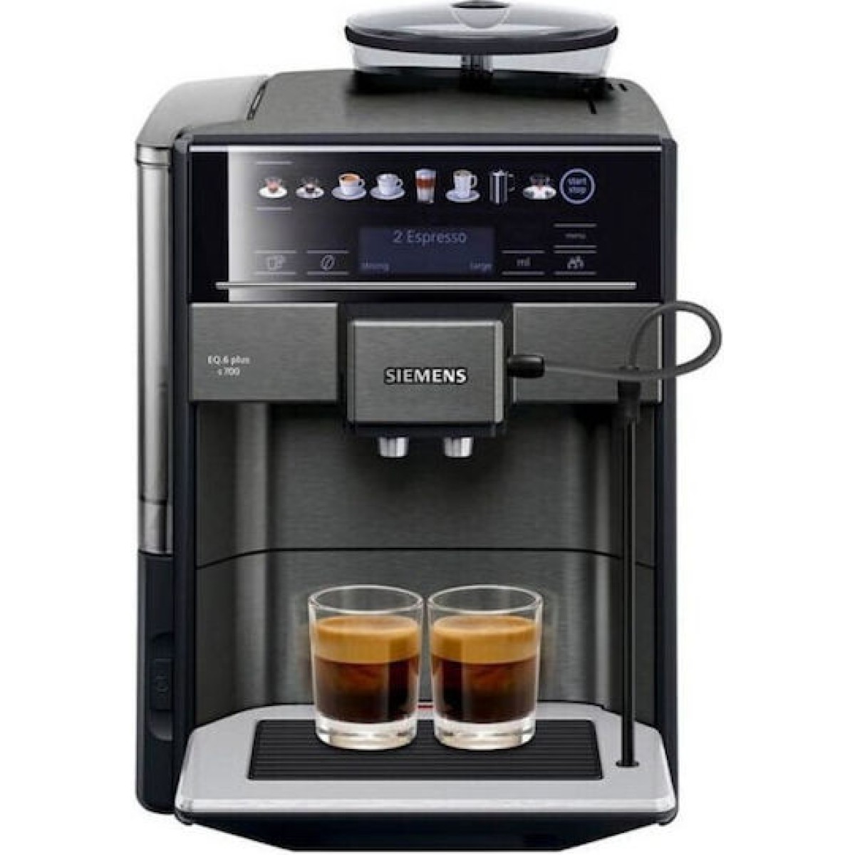 Siemens Eq.6 Plus S100 Αυτόματη Μηχανή Espresso 1500W Πίεσης 15bar με Μύλο Άλεσης Μαύρη