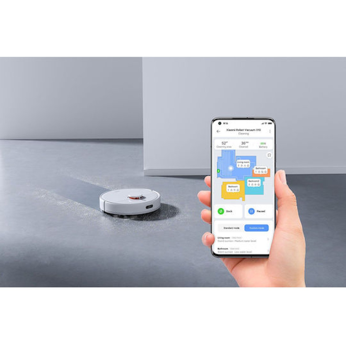 Xiaomi Mi Robot X10 Σκούπα Ρομπότ για Σκούπισμα & Σφουγγάρισμα με Χαρτογράφηση και Wi-Fi Λευκή