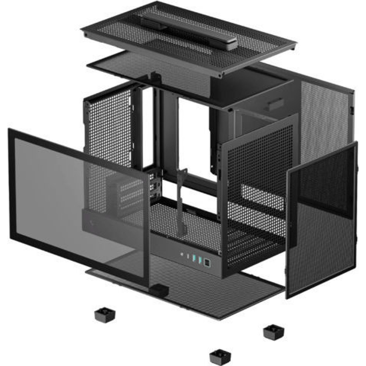 Deepcool CH160 Mini Tower Κουτί Υπολογιστή με Πλαϊνό Παράθυρο Μαύρο