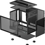 Deepcool CH160 Mini Tower Κουτί Υπολογιστή με Πλαϊνό Παράθυρο Μαύρο