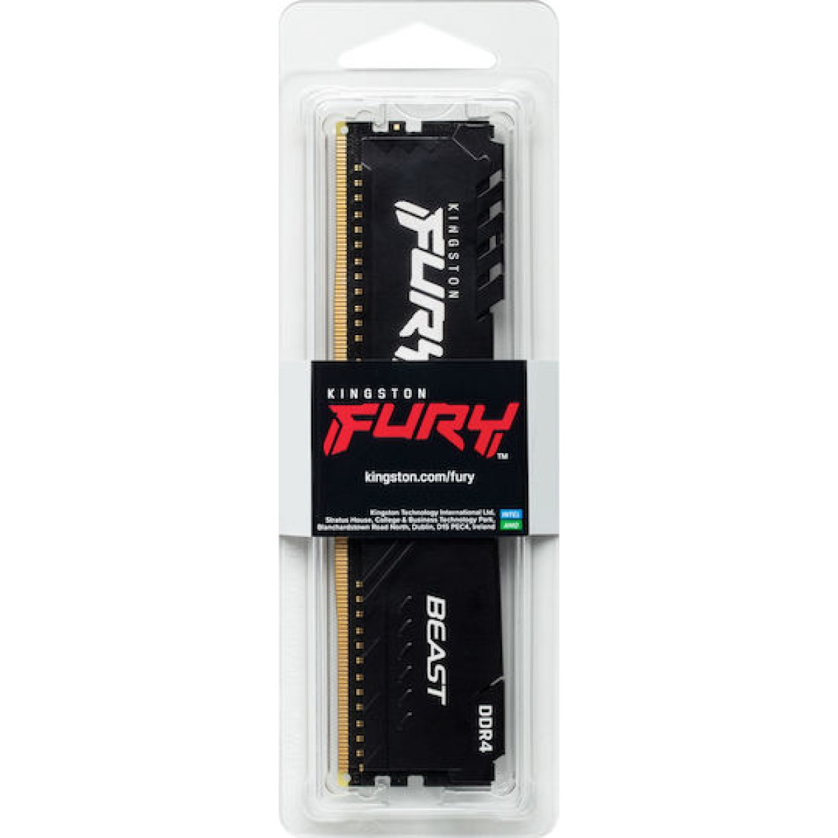 Kingston Fury Beast DDR4 με Module 1x16GB και Ταχύτητα 3200 για Desktop