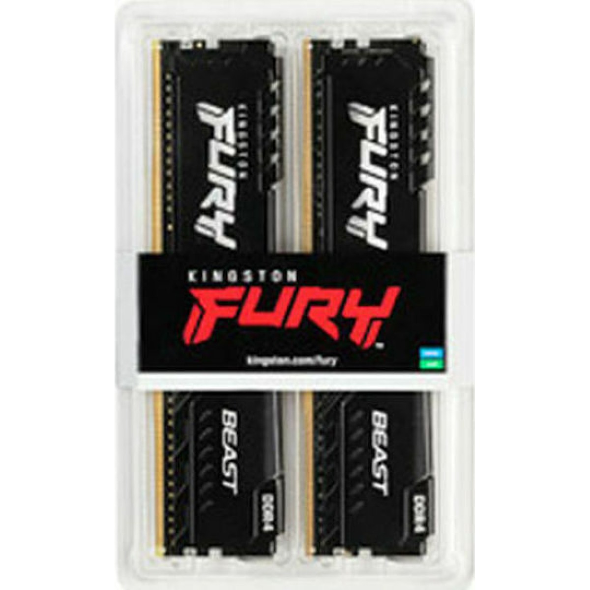 Kingston Fury Beast DDR4 32GB RAM με 2x16GB Modules και Ταχύτητα 3200 για Desktop