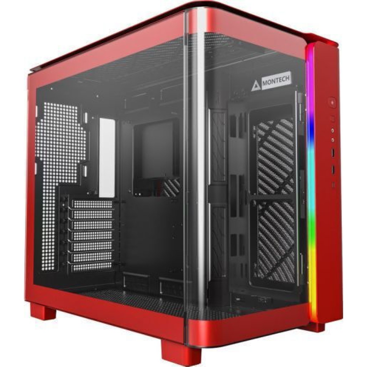 Montech King 95 Midi Tower Κουτί Υπολογιστή με Πλαϊνό Παράθυρο Κόκκινο