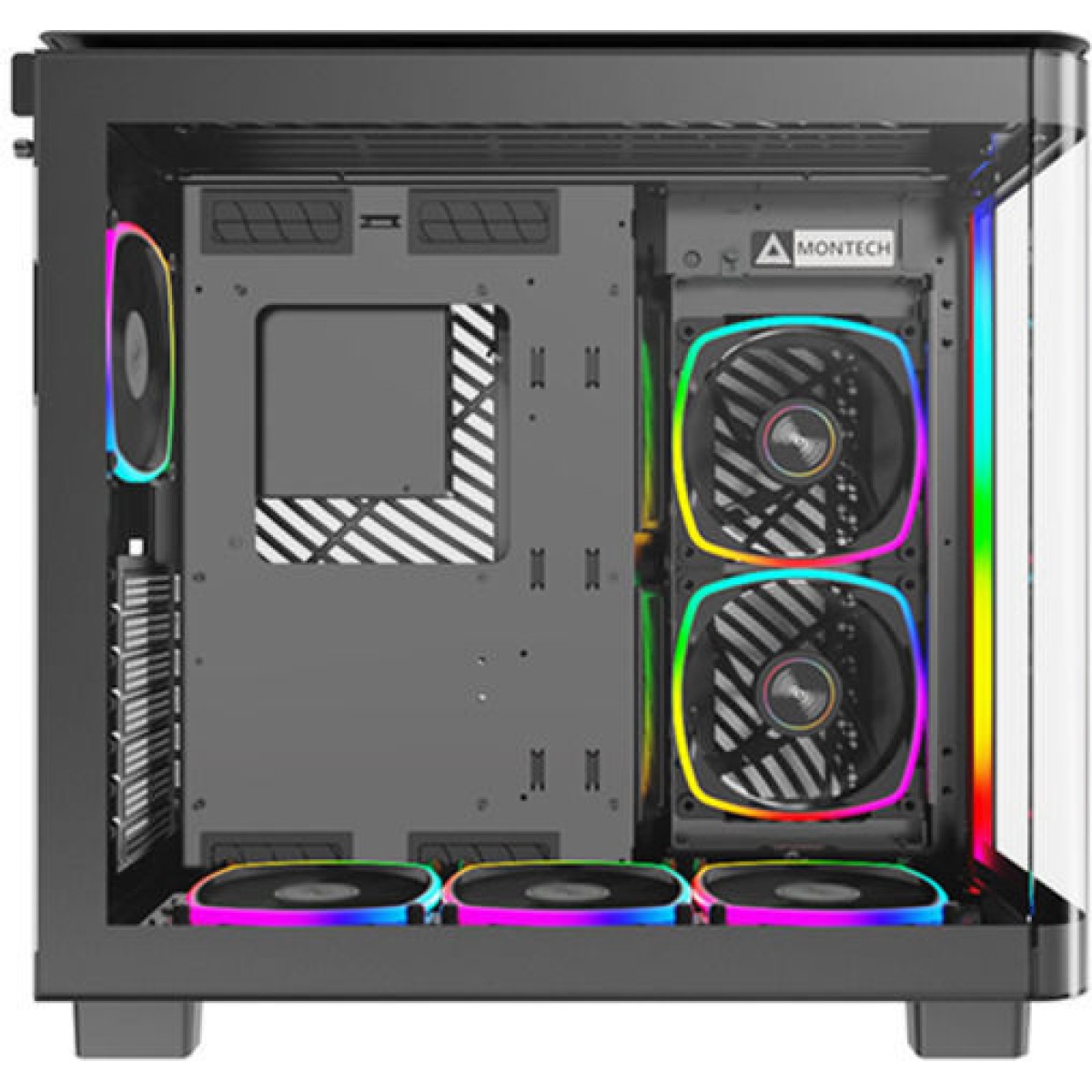 Montech King 95 Pro Midi Tower Κουτί Υπολογιστή με Πλαϊνό Παράθυρο Μαύρο