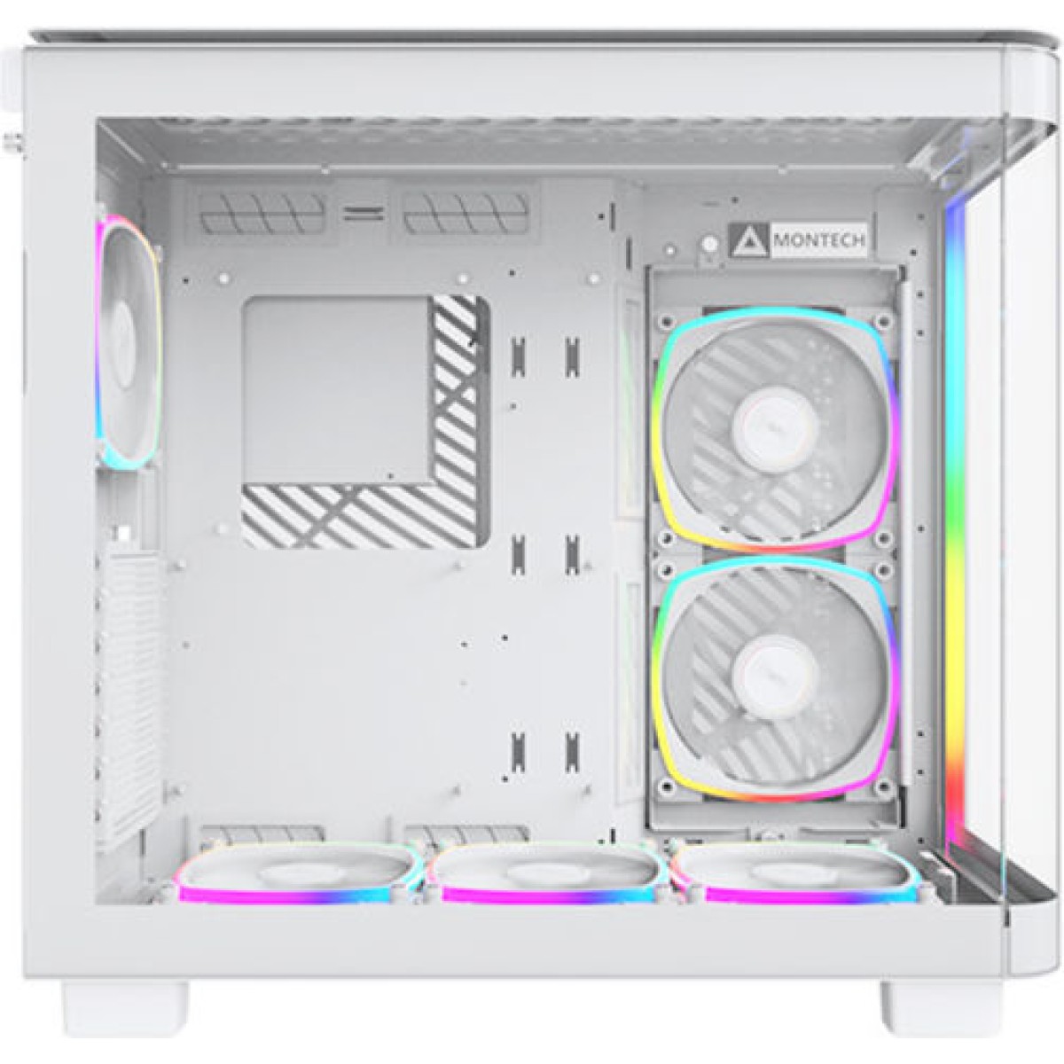 Montech King 95 Pro Midi Tower Κουτί Υπολογιστή με Πλαϊνό Παράθυρο Λευκό